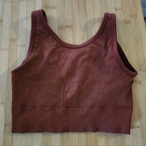 Rust Ribbed Crop Top